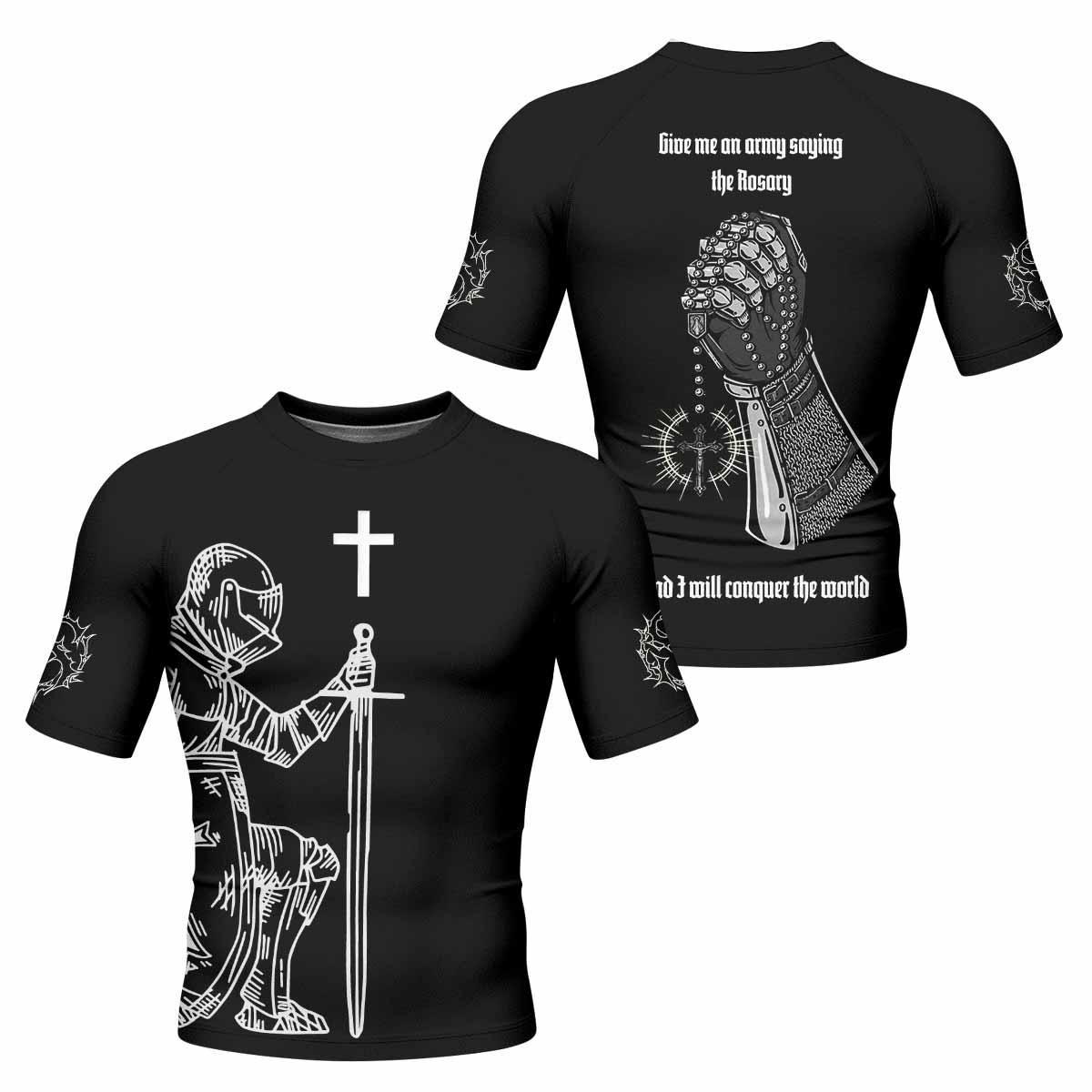 Give Me an Army Rosary Rash Guard