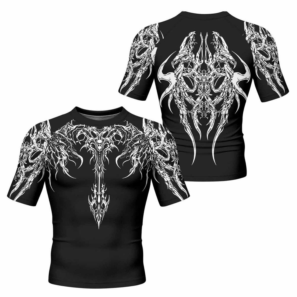 Gothic Bone Skull Rash Guard