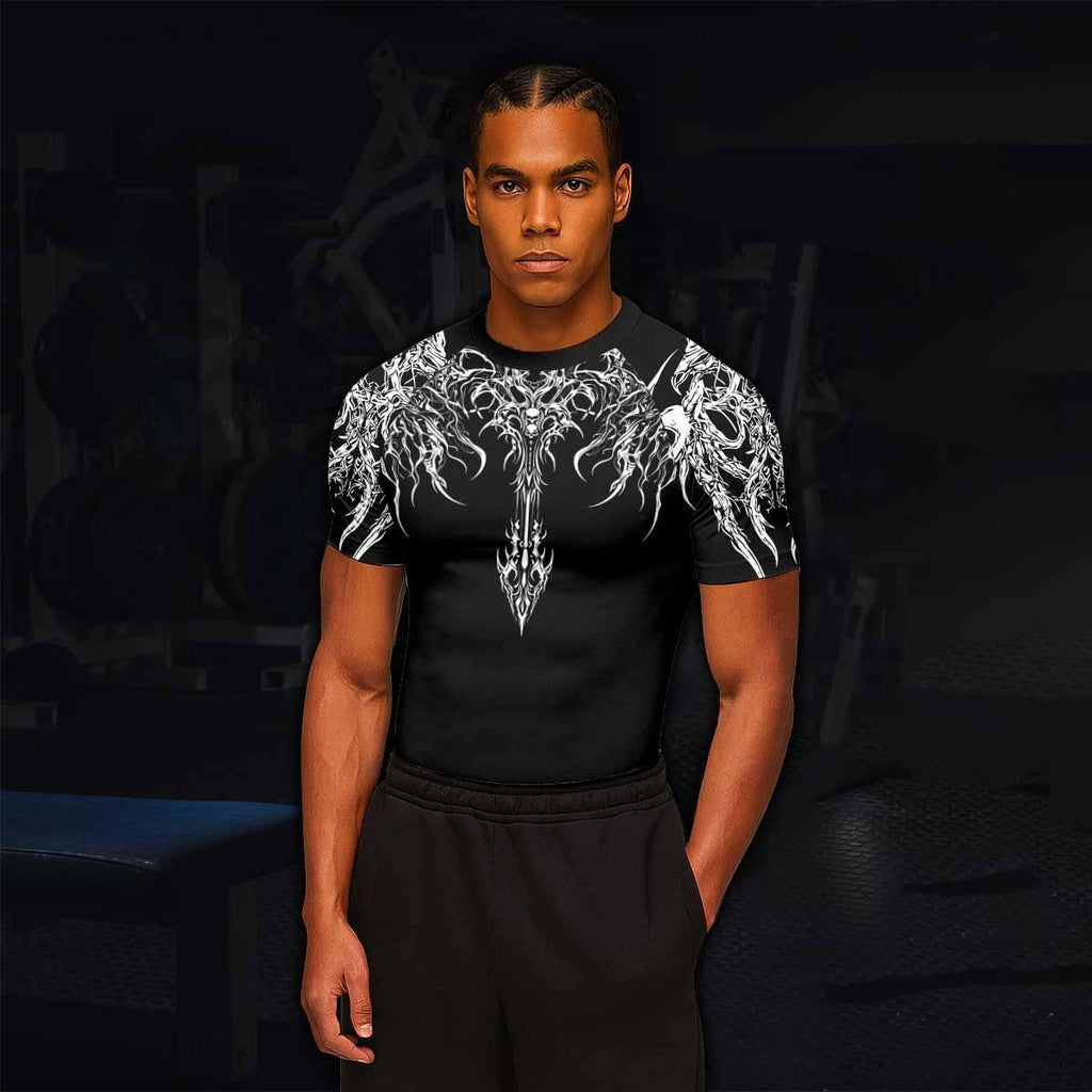 Gothic Bone Skull Rash Guard