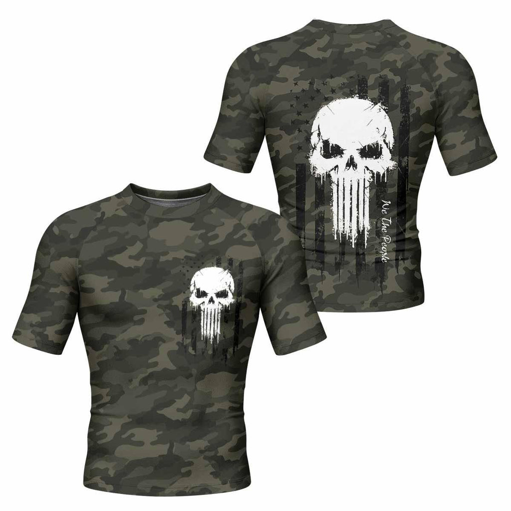 The Punisher Skull We The People Rash Guard