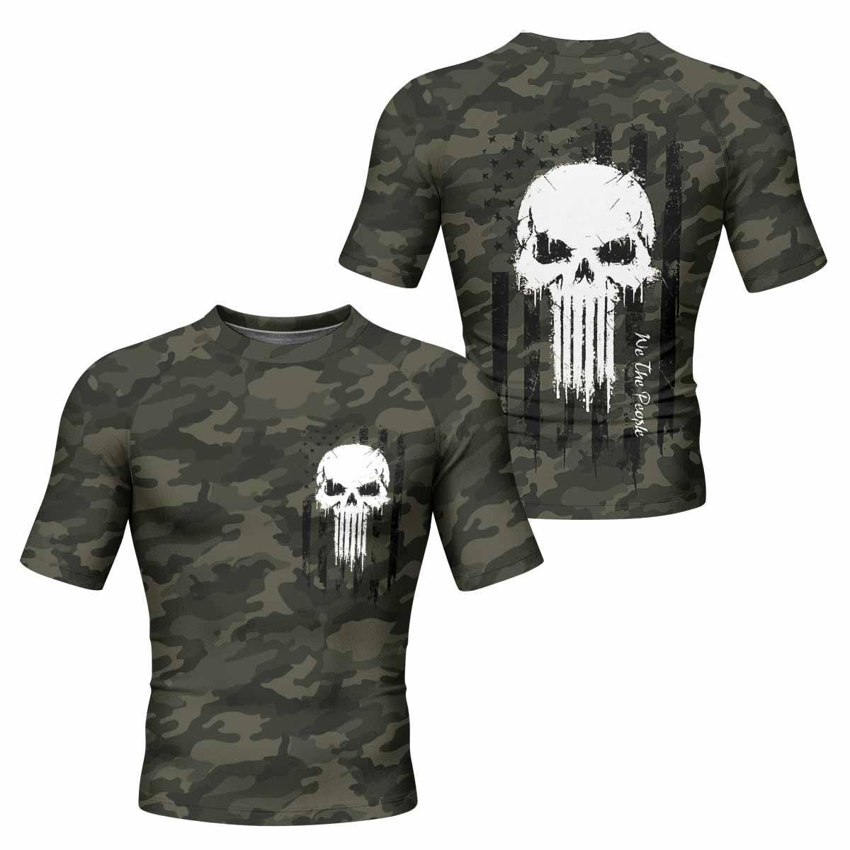 The Punisher Skull We The People Rash Guard
