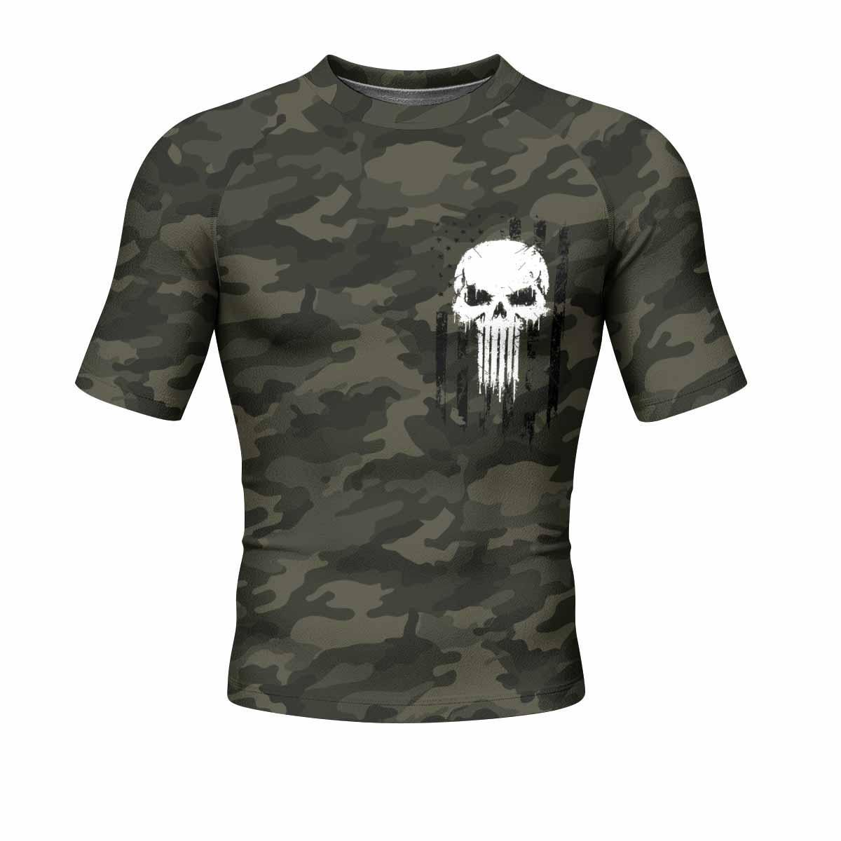 The Punisher Skull We The People Rash Guard