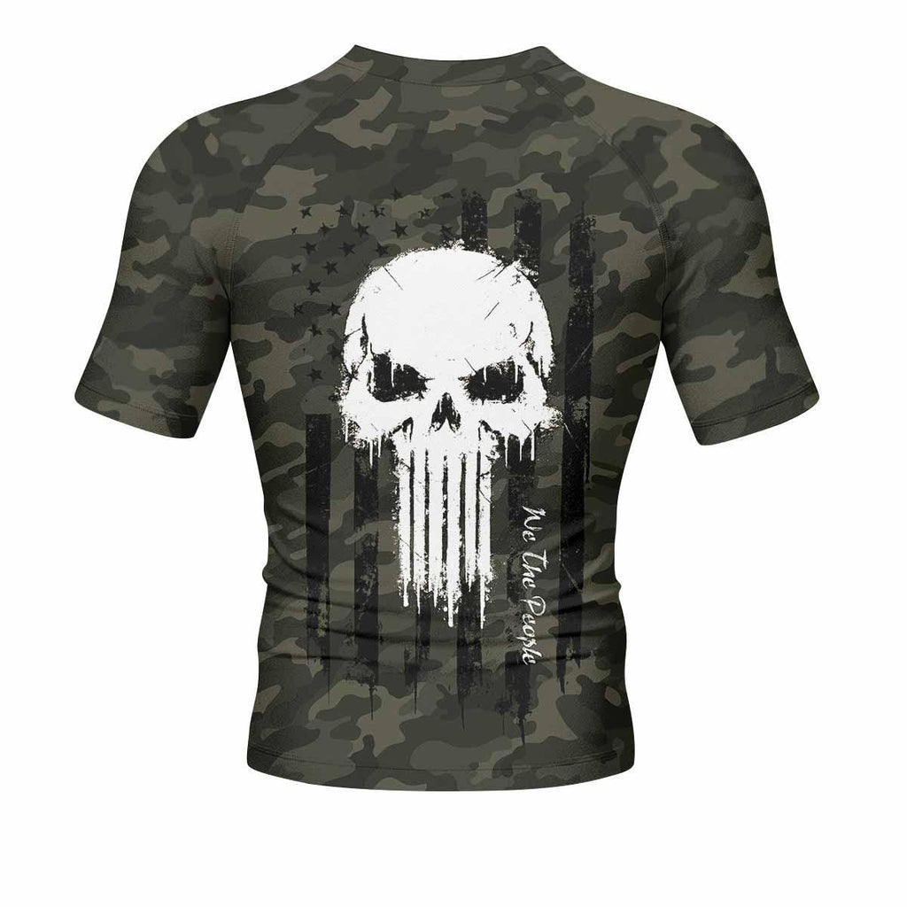 The Punisher Skull We The People Rash Guard