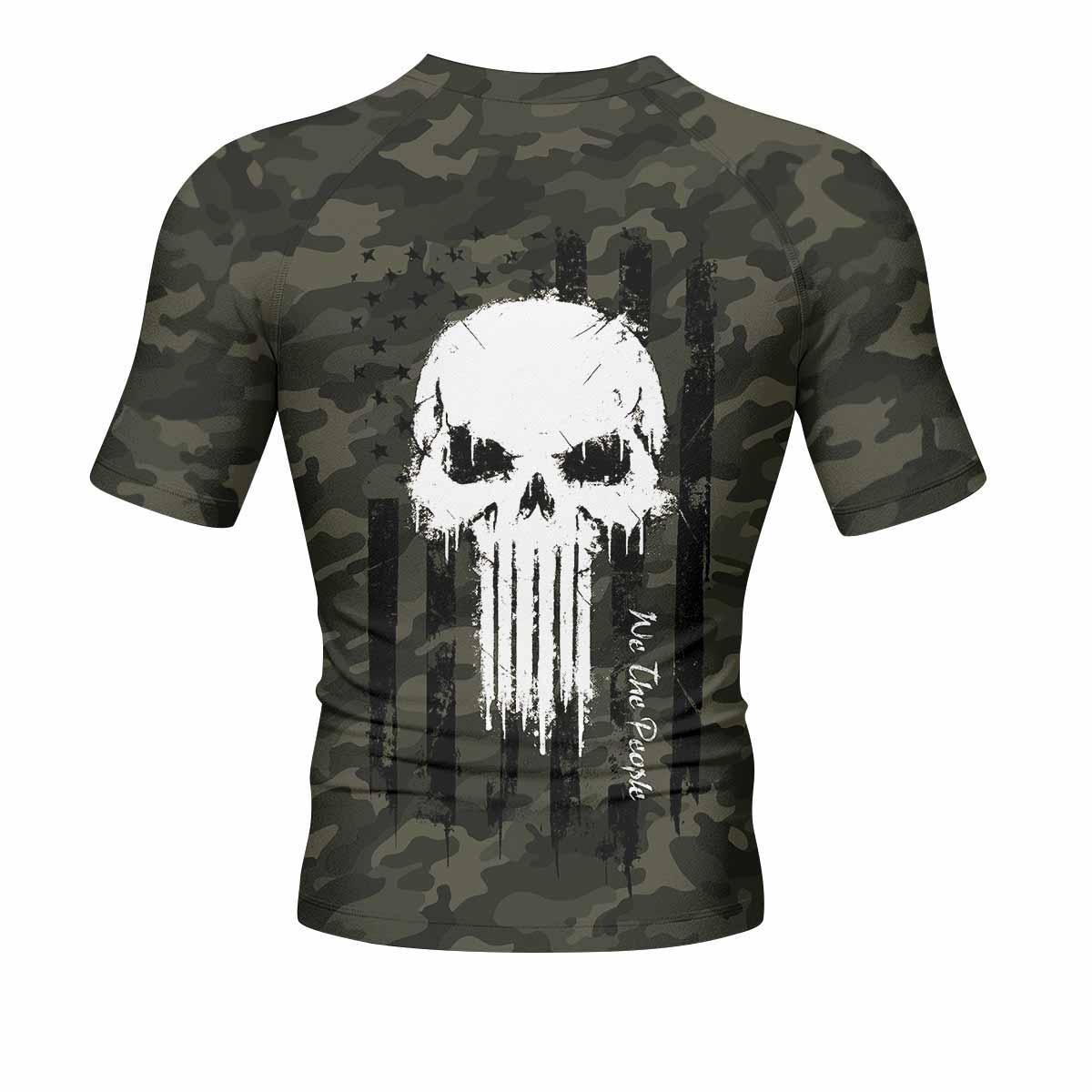 The Punisher Skull We The People Rash Guard