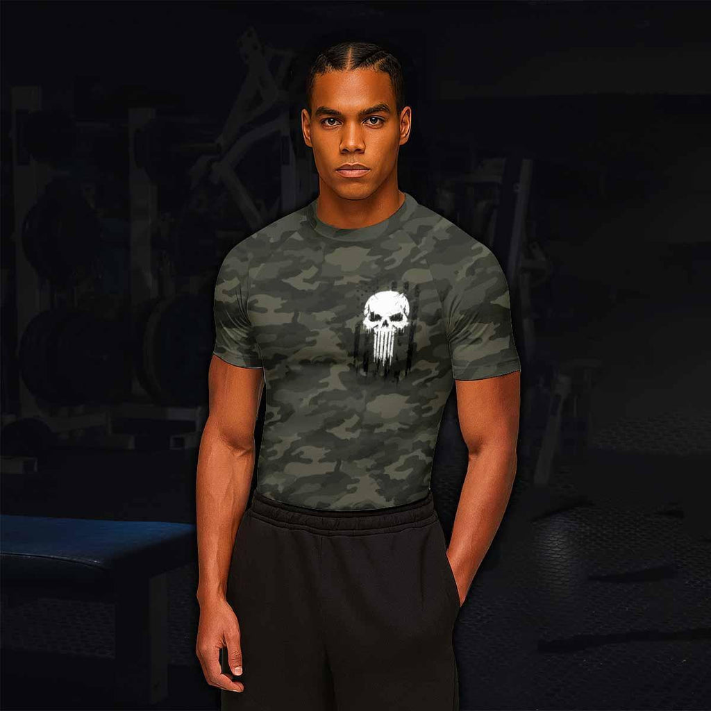 The Punisher Skull We The People Rash Guard