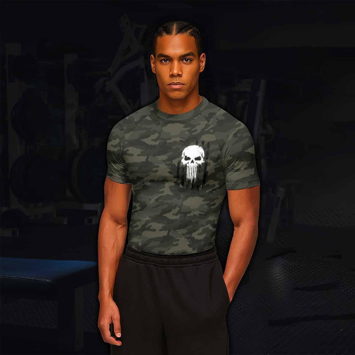 The Punisher Skull We The People Rash Guard