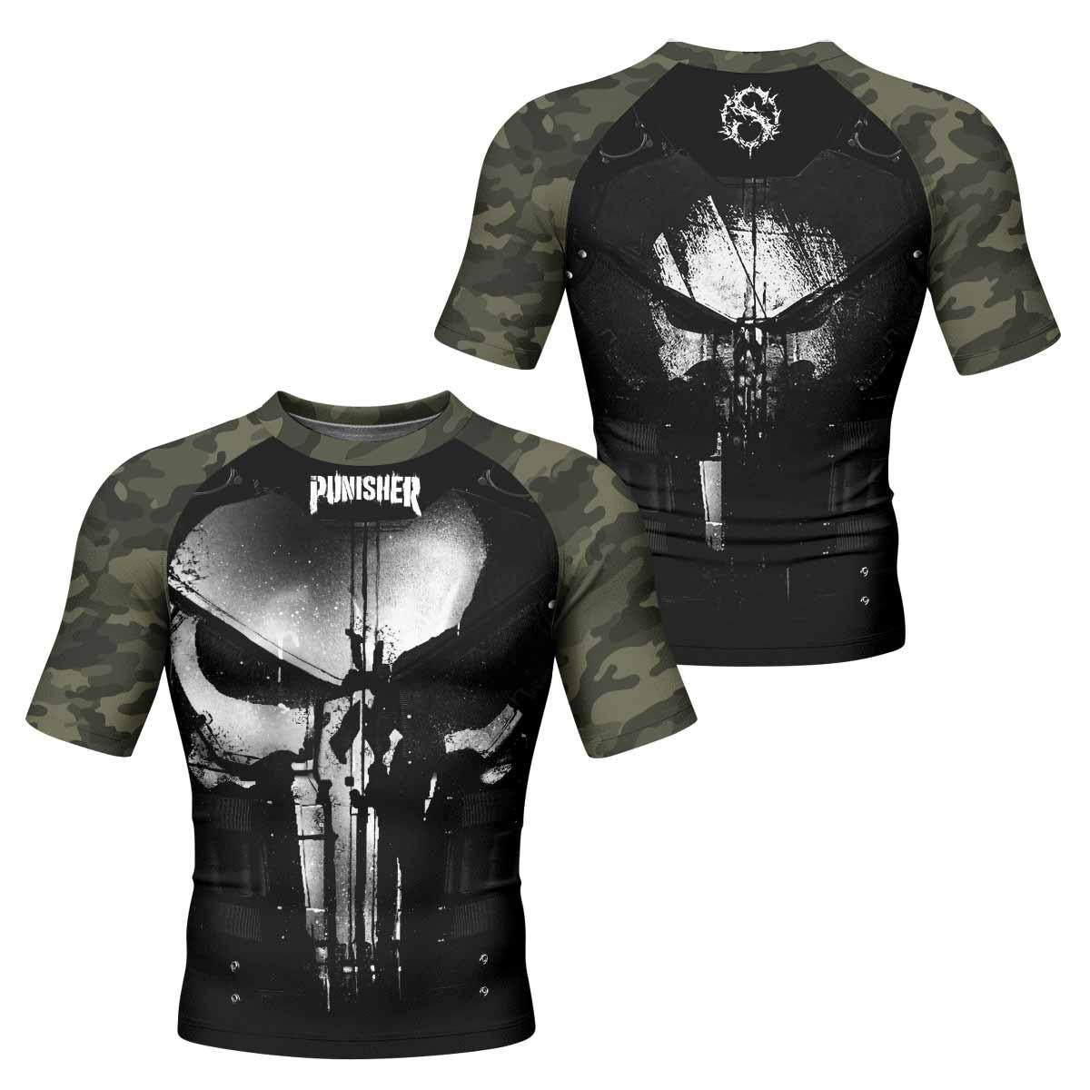 The Punisher Skull Camouflage Rash Guard
