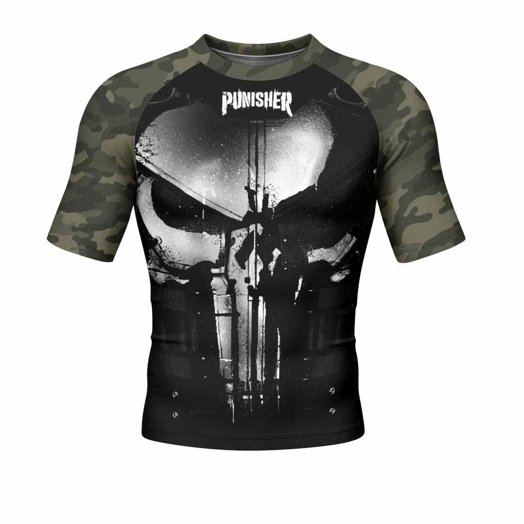 The Punisher Skull Camouflage Rash Guard