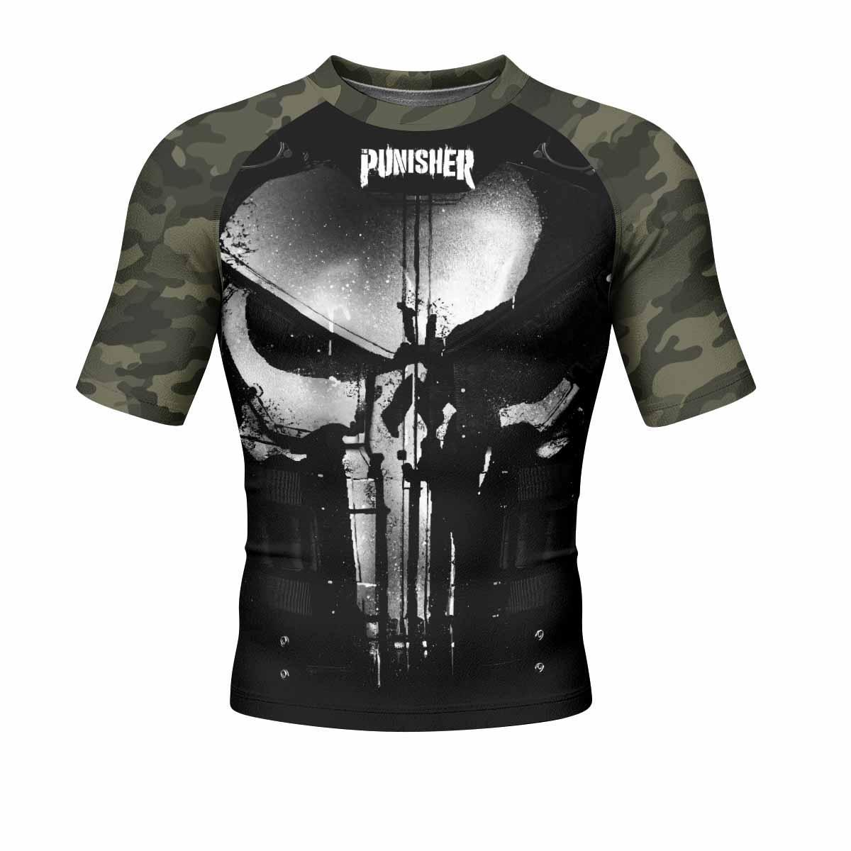 The Punisher Skull Camouflage Rash Guard