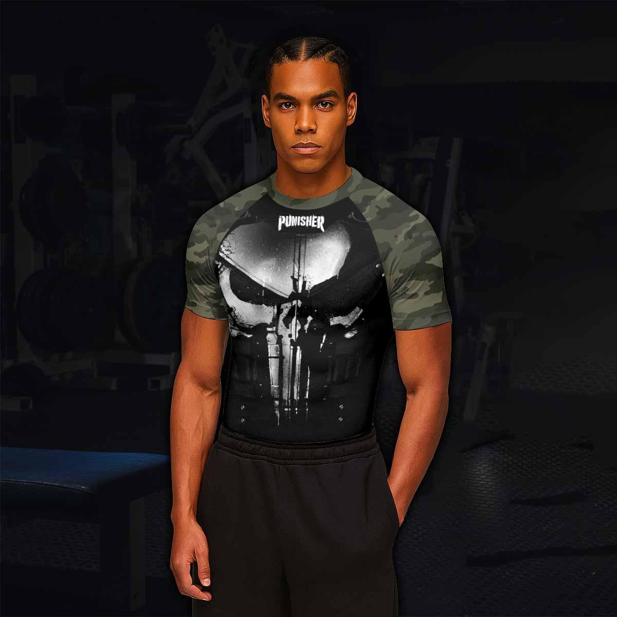 The Punisher Skull Camouflage Rash Guard