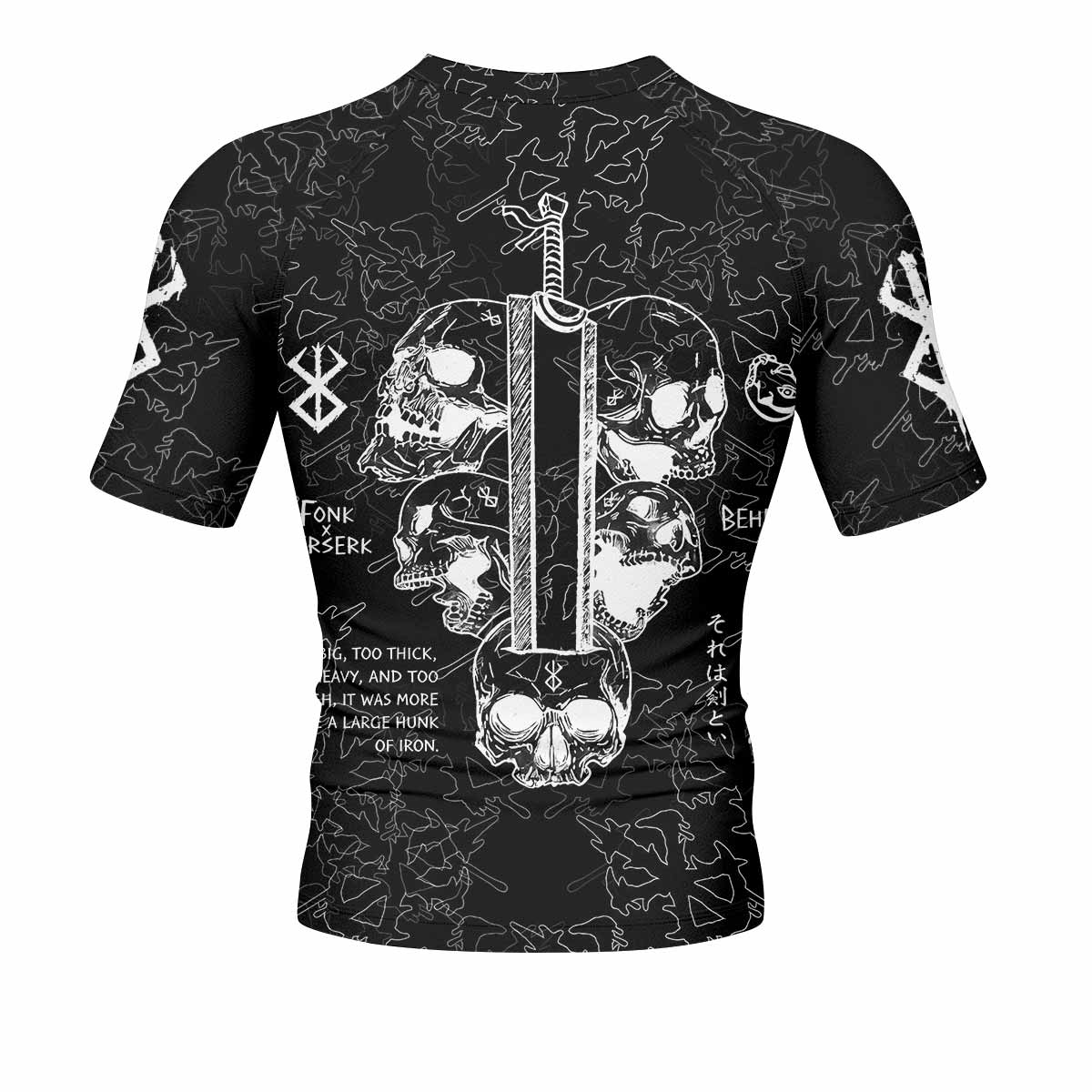 Berserk Dragon Slayer Skull Rash Guard