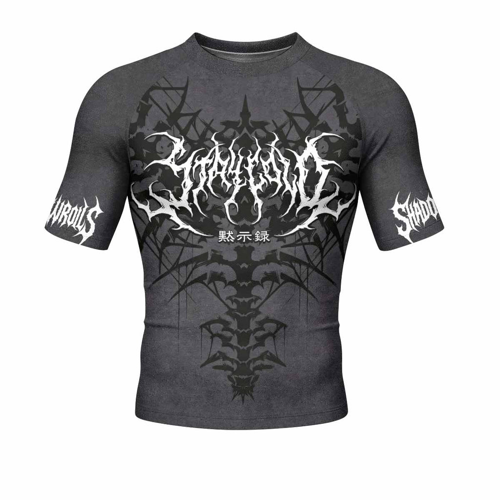 Black Metal Gothic Spine Rash Guard