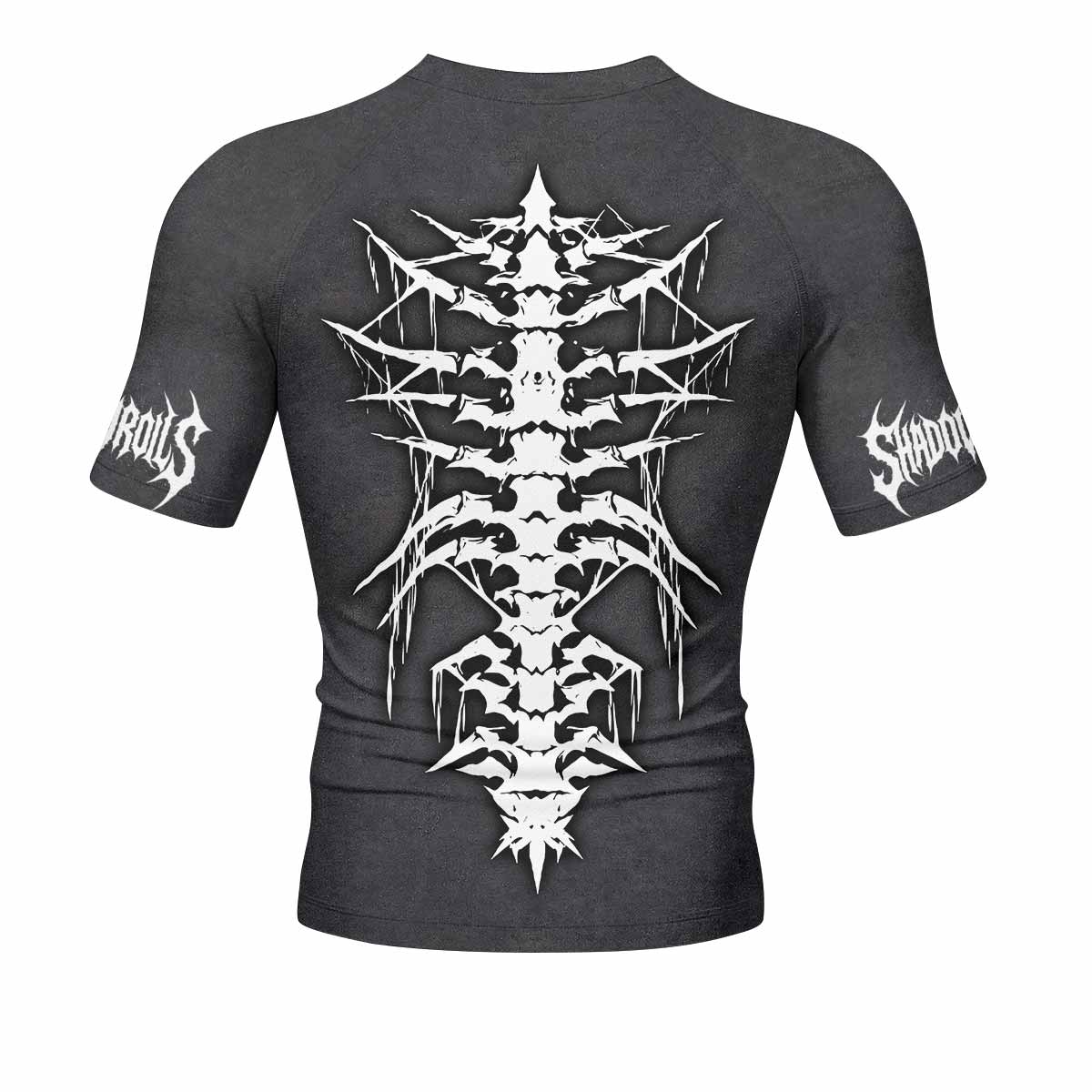 Black Metal Gothic Spine Rash Guard