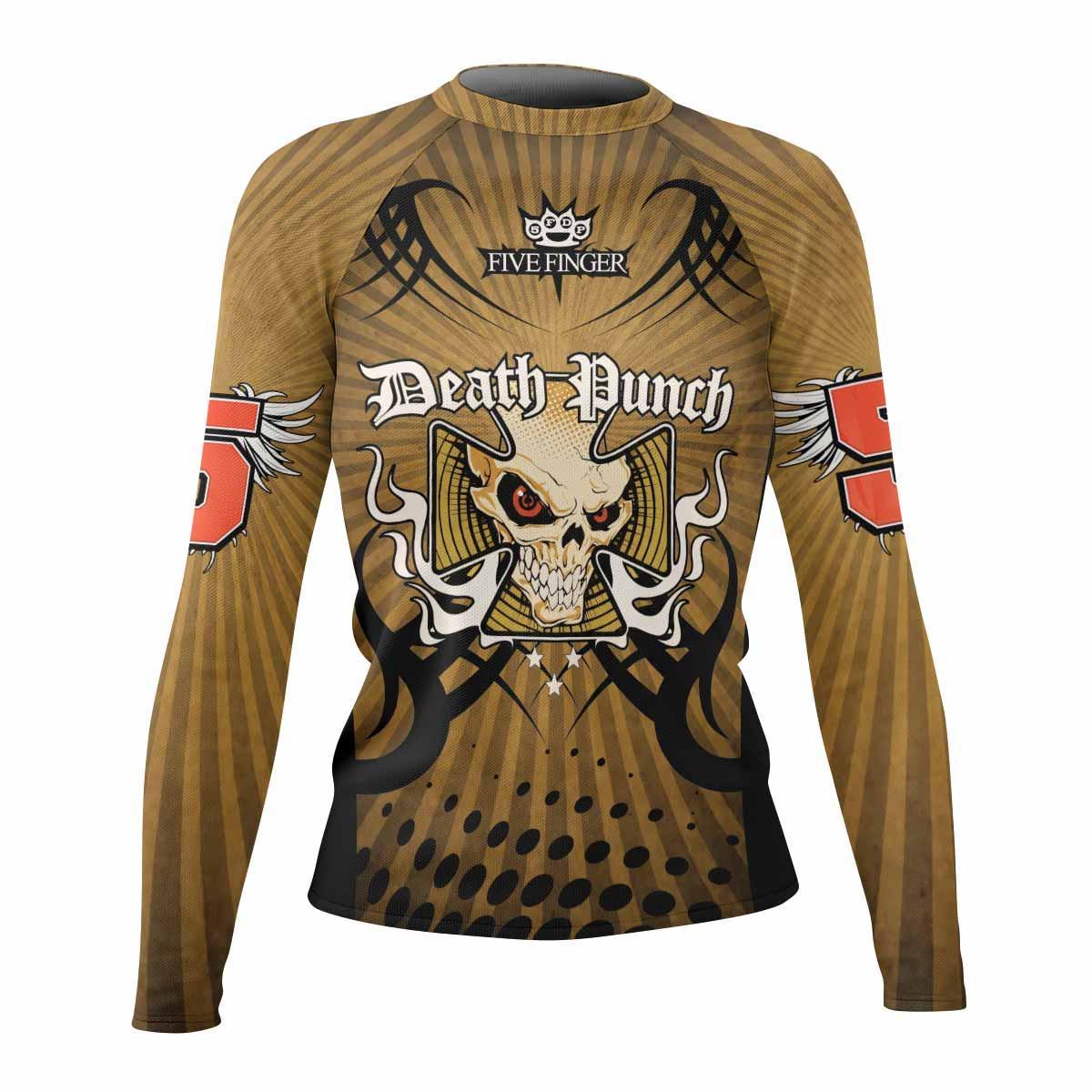 Five Finger Death Punch Gold V Rash Guard