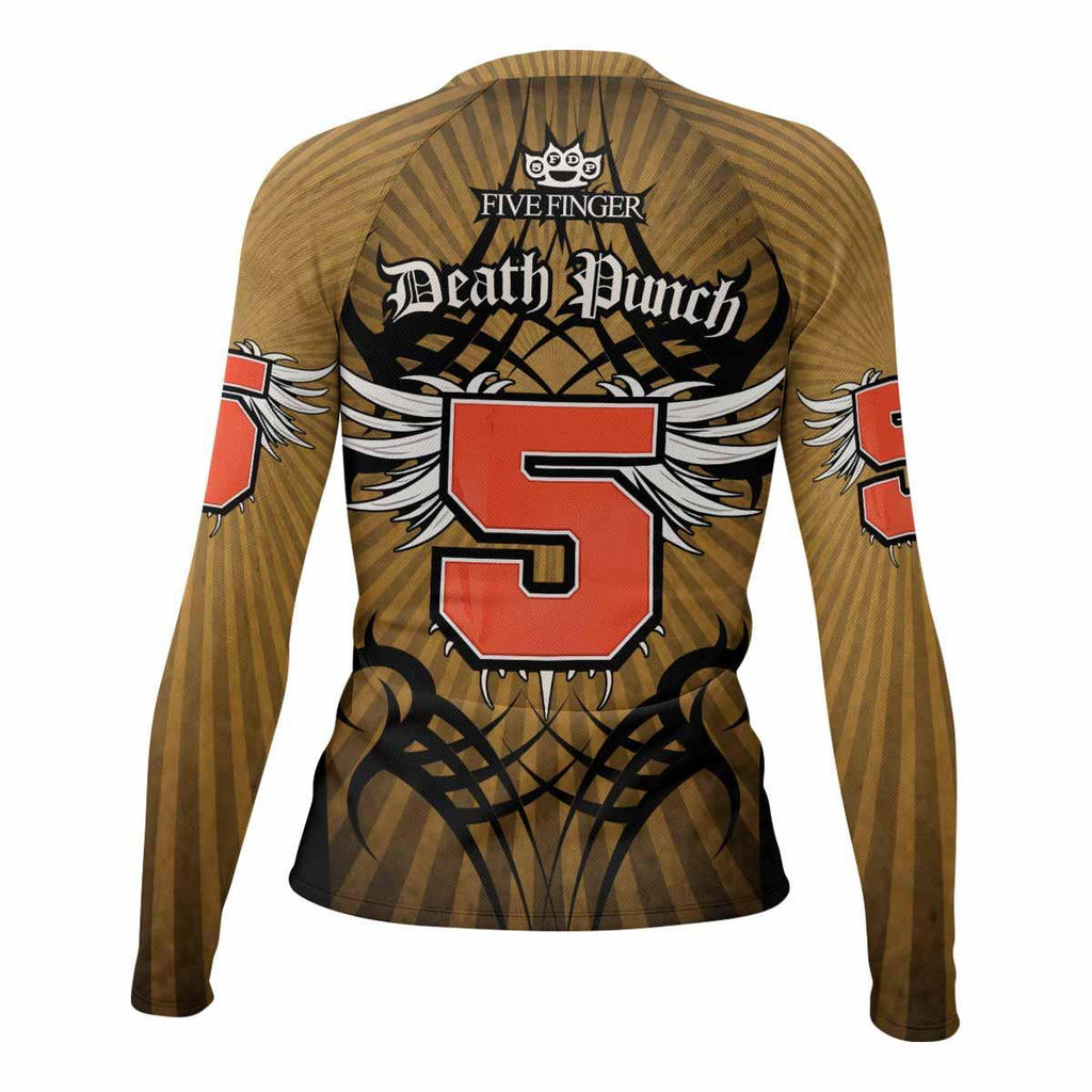 Five Finger Death Punch Gold V Rash Guard