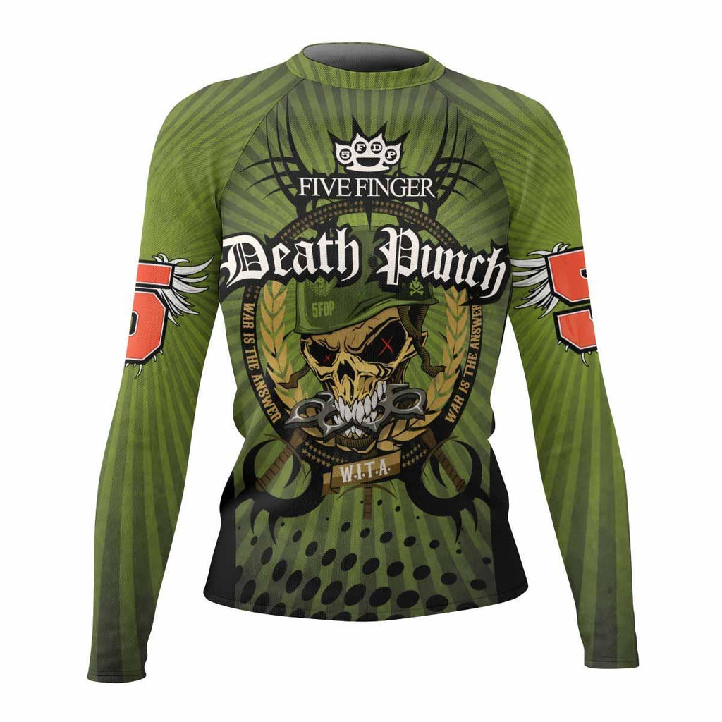 Five Finger Death Punch Green V Rash Guard