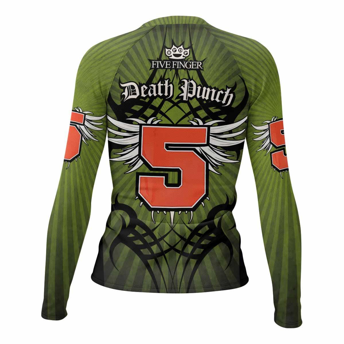 Five Finger Death Punch Green V Rash Guard