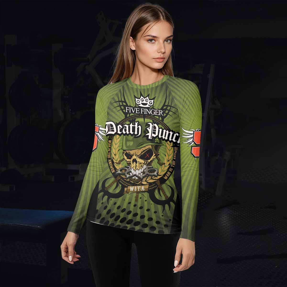 Five Finger Death Punch Green V Rash Guard