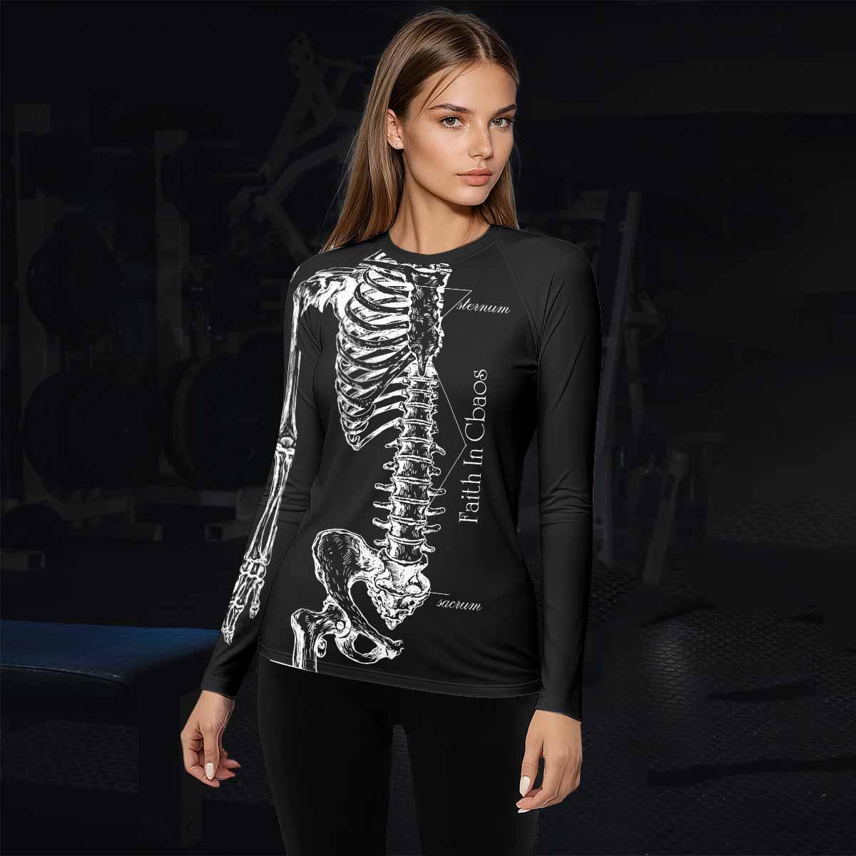 Faith In Chaos Skeleton Rash Guard