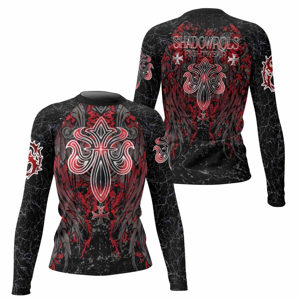 Crimson Faith Cross Rash Guard