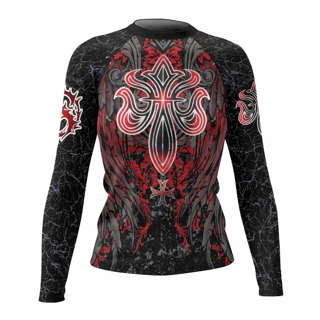 Crimson Faith Cross Rash Guard