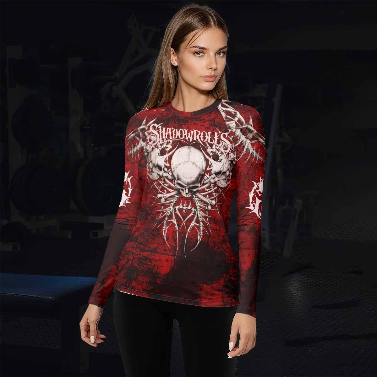 Blood Spine Skull Rash Guard