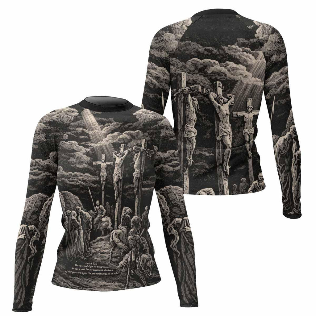 By His Stripes We Are Healed Rash Guard