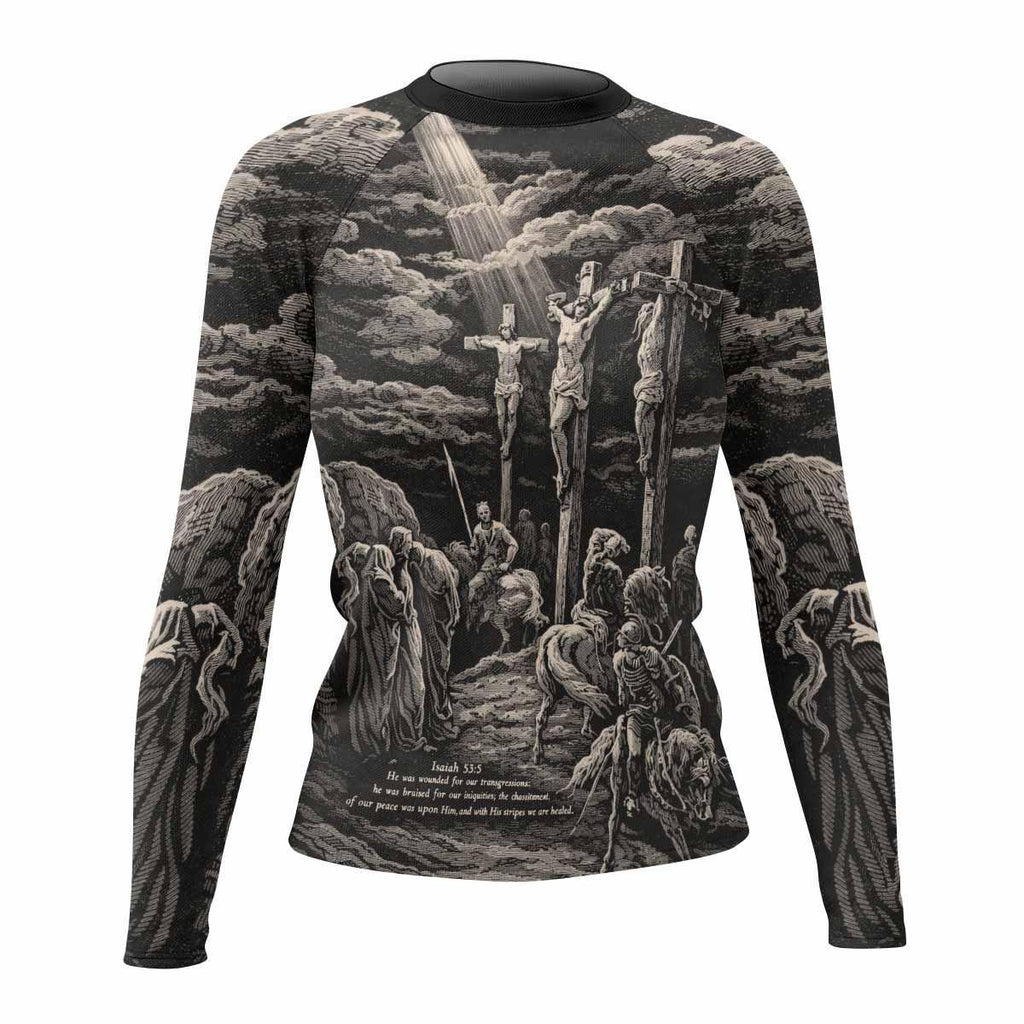 By His Stripes We Are Healed Rash Guard