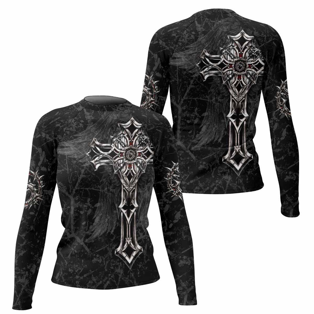 Crown of Thorns Cross Rash Guard