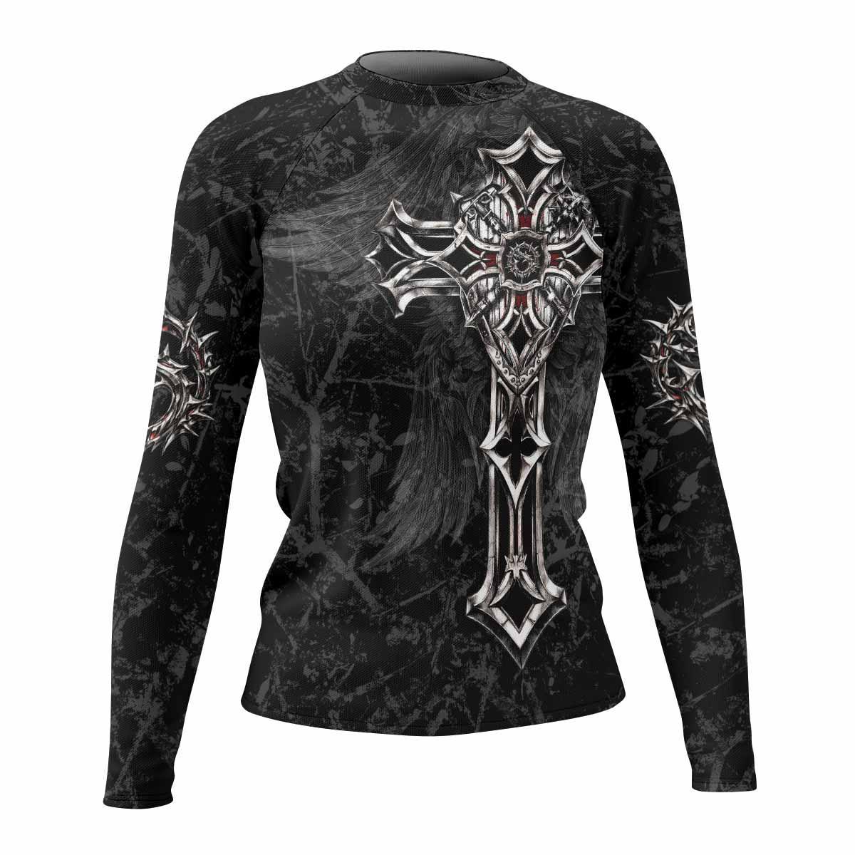 Crown of Thorns Cross Rash Guard