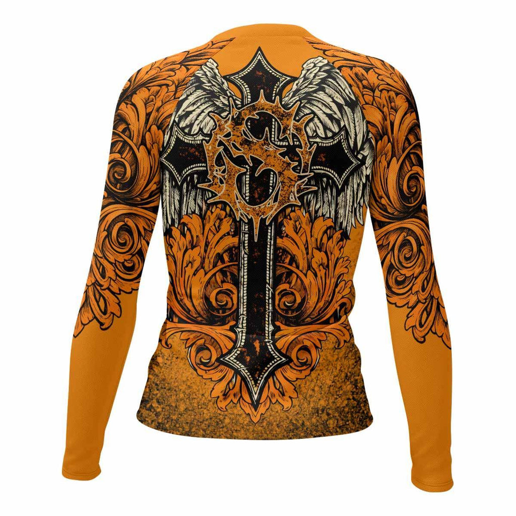 Faith Over Fear Crown Cross Rash Guard