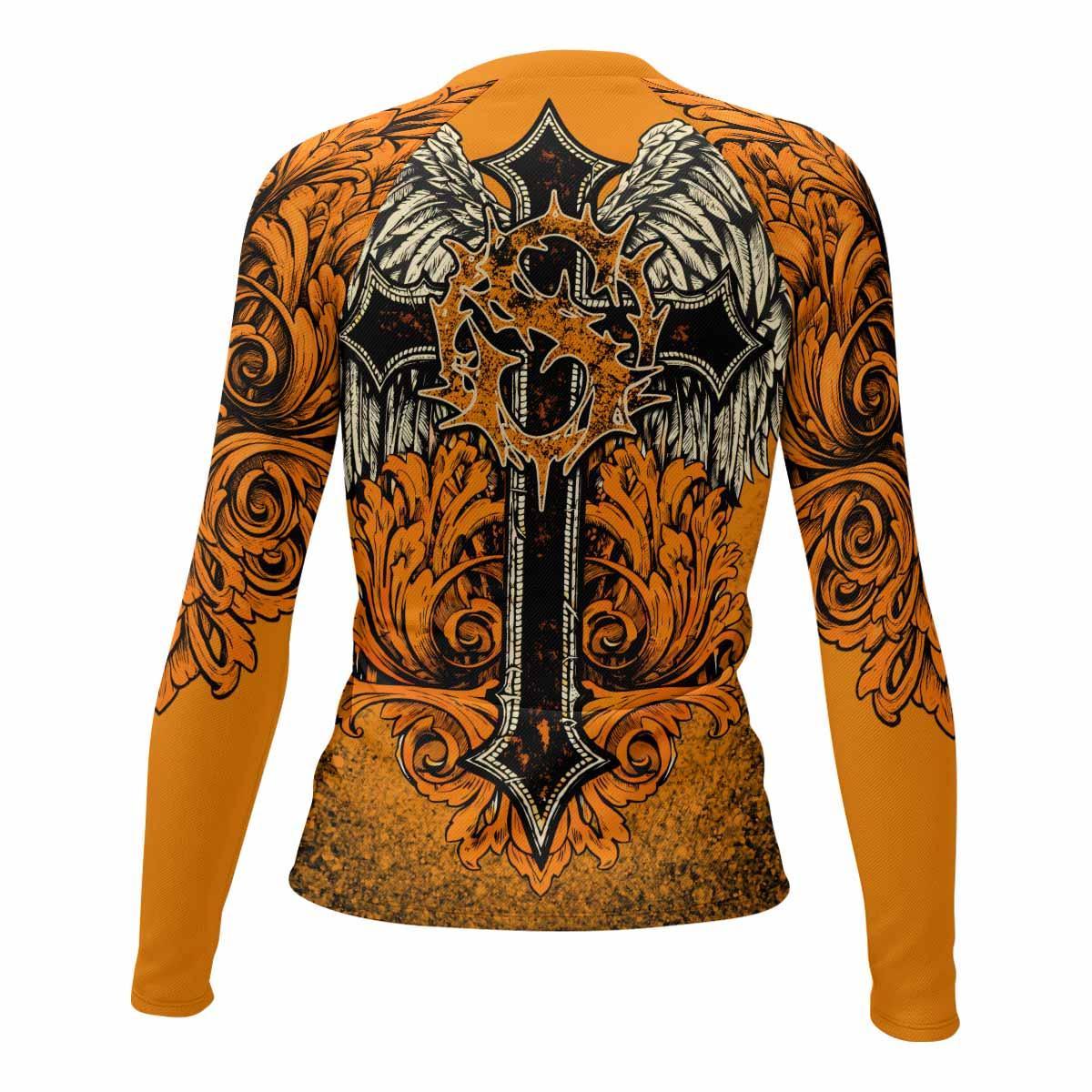 Faith Over Fear Crown Cross Rash Guard