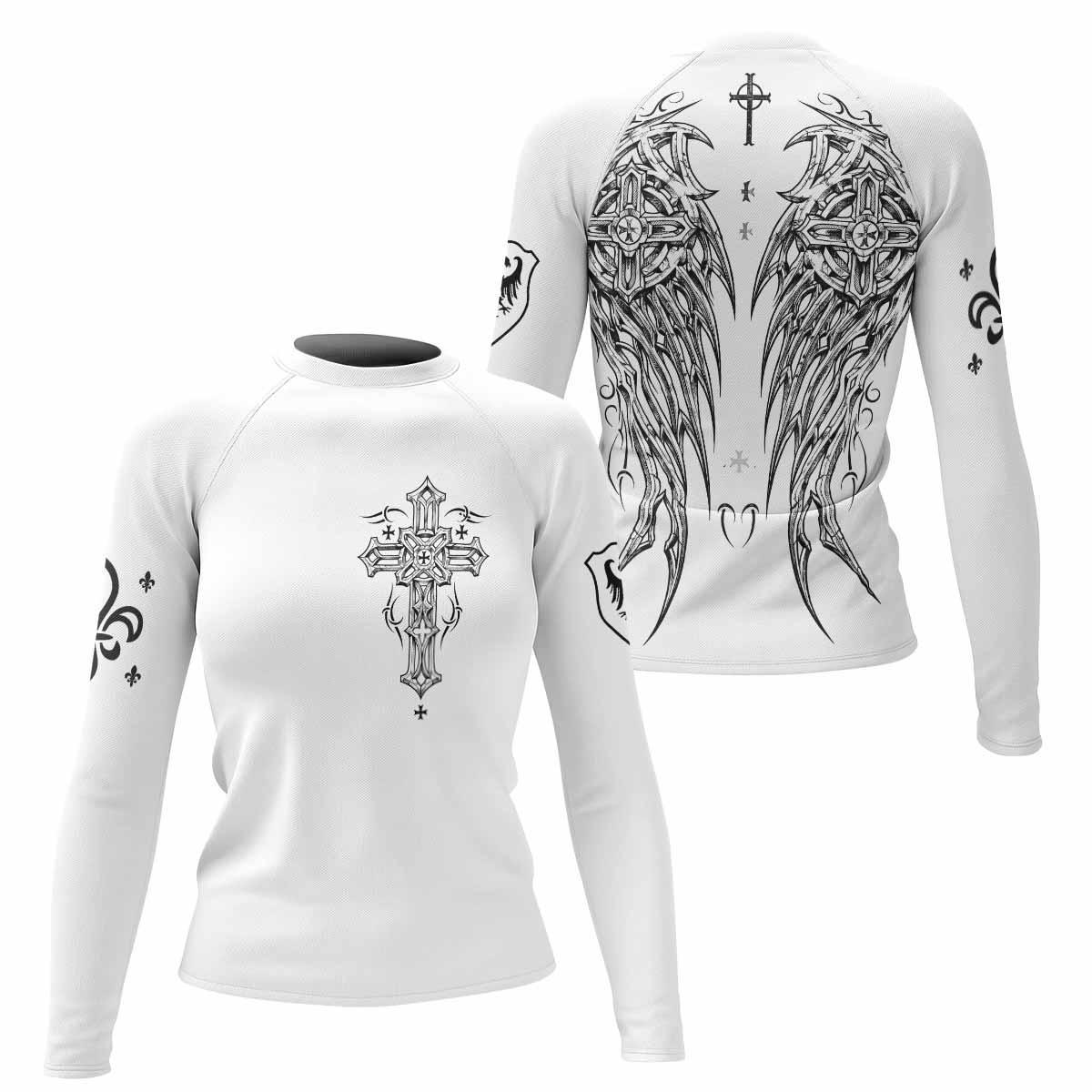 Angel Wings Cross Rash Guard