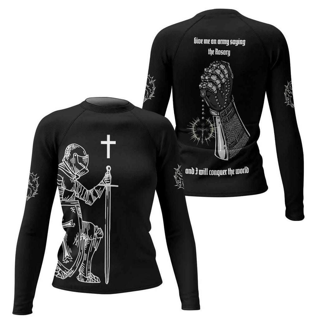Give Me an Army Rosary Rash Guard