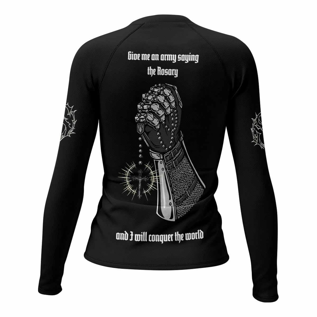 Give Me an Army Rosary Rash Guard