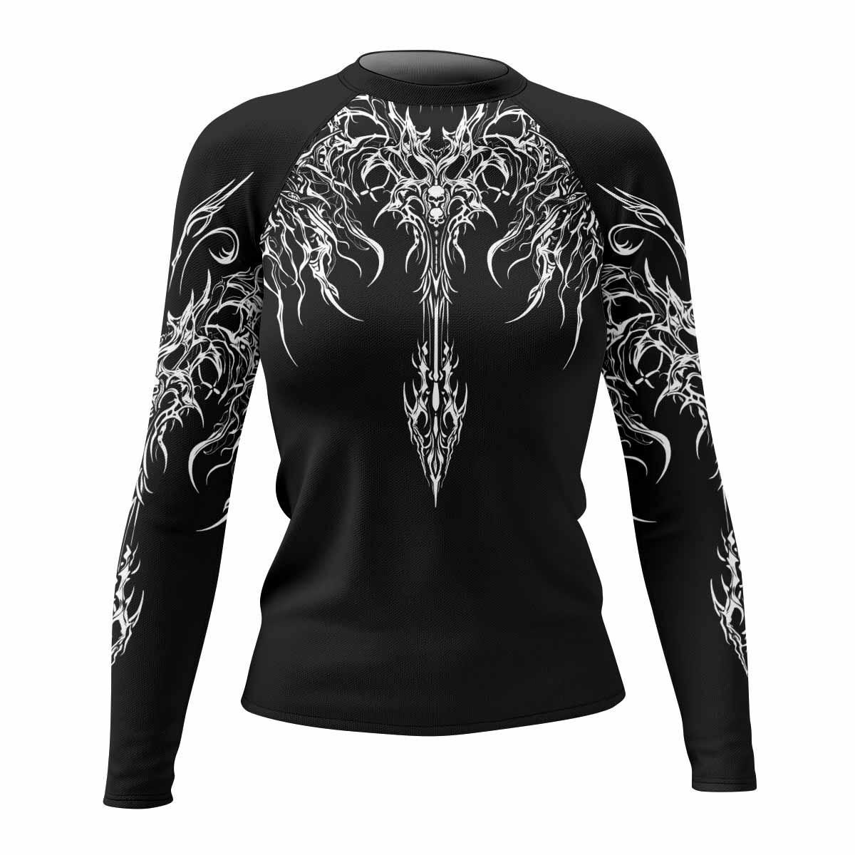 Gothic Bone Skull Rash Guard