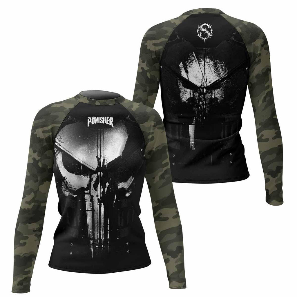 The Punisher Skull Camouflage Rash Guard