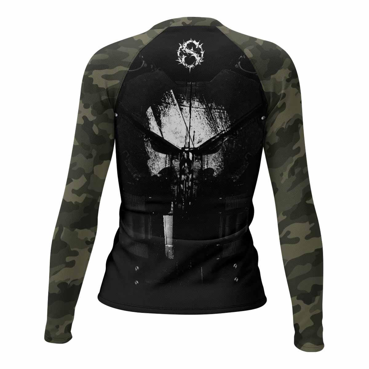The Punisher Skull Camouflage Rash Guard