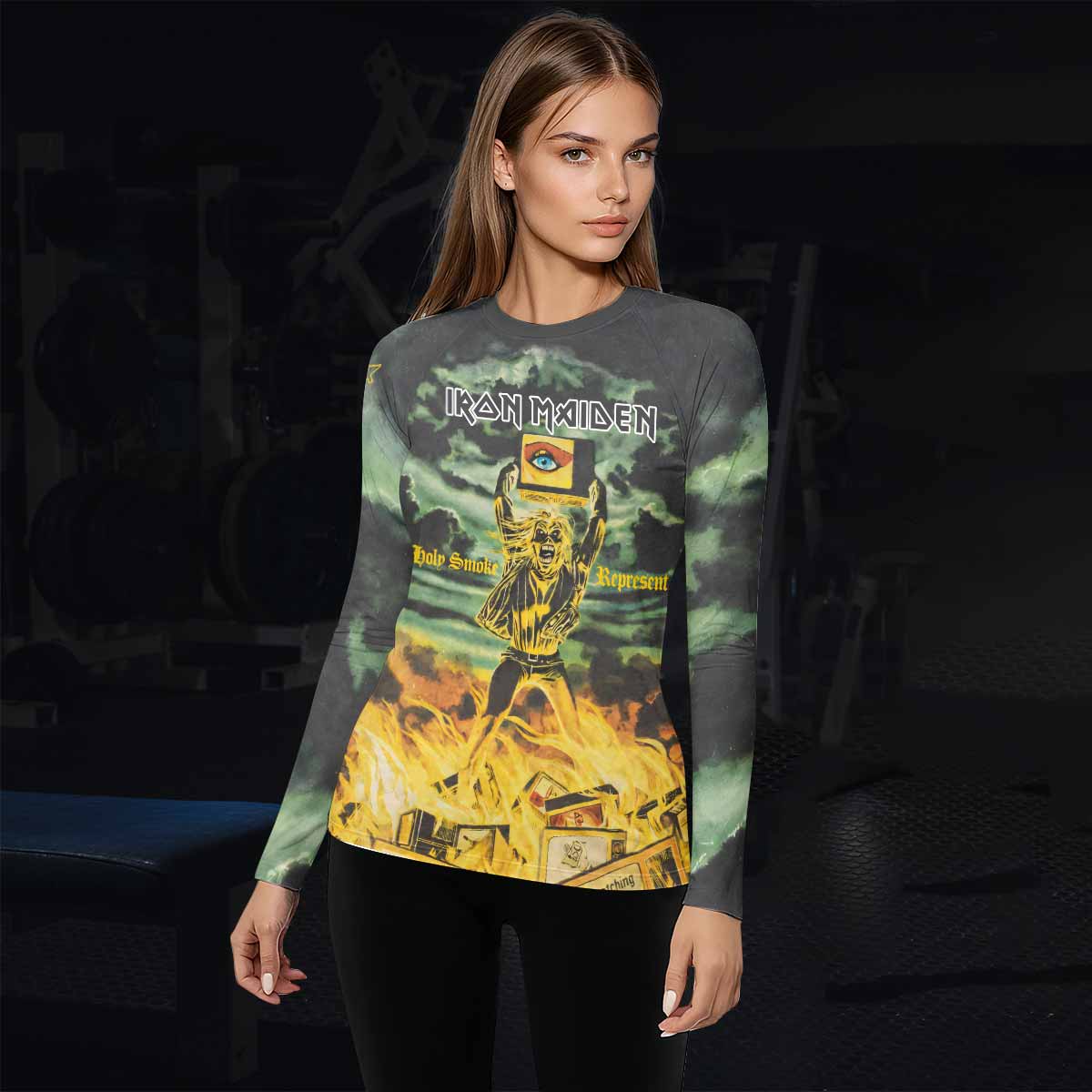 Iron Maiden Holy Smoke Rash Guard