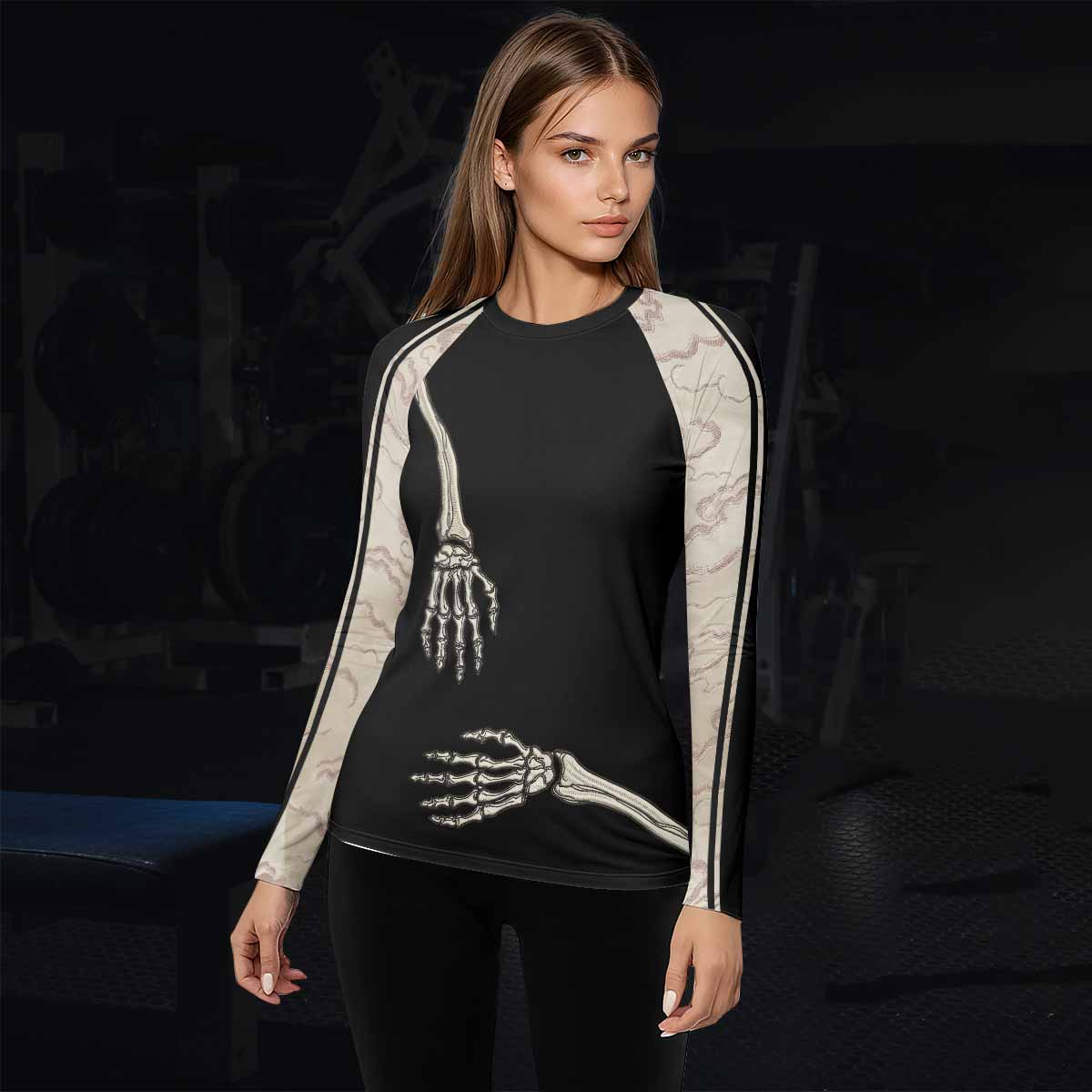 Bare Bones Skeleton Rash Guard