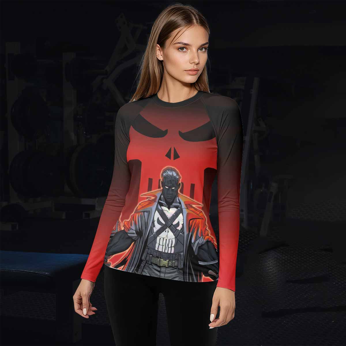 The Punisher Red Frank Castle Rash Guard