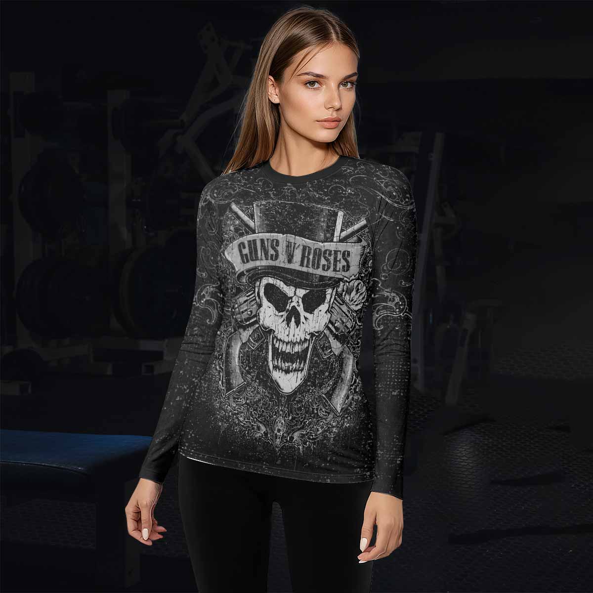 Guns N' Roses Skull Rash Guard