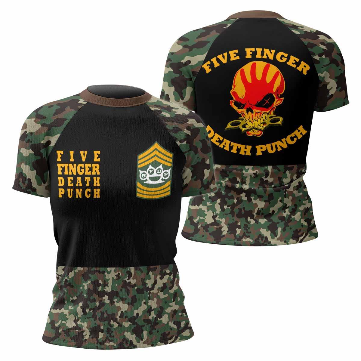 Five Finger Death Punch Camo Rash Guard