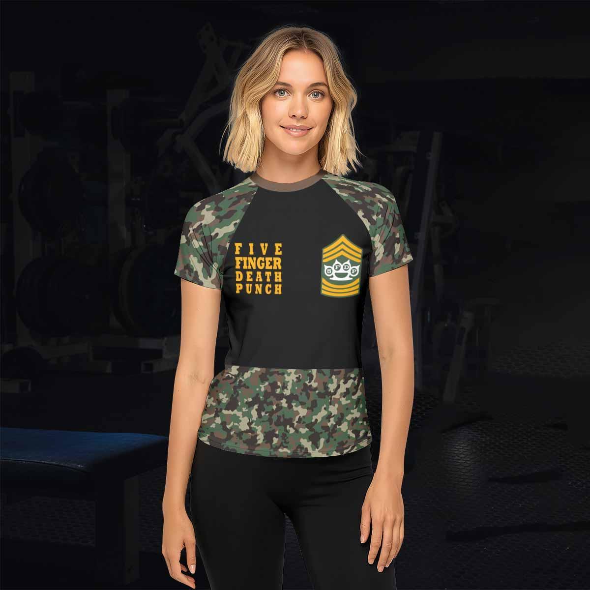 Five Finger Death Punch Camo Rash Guard