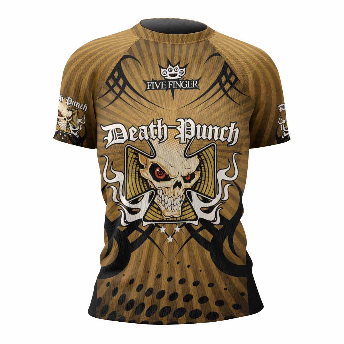 Five Finger Death Punch Gold V Rash Guard