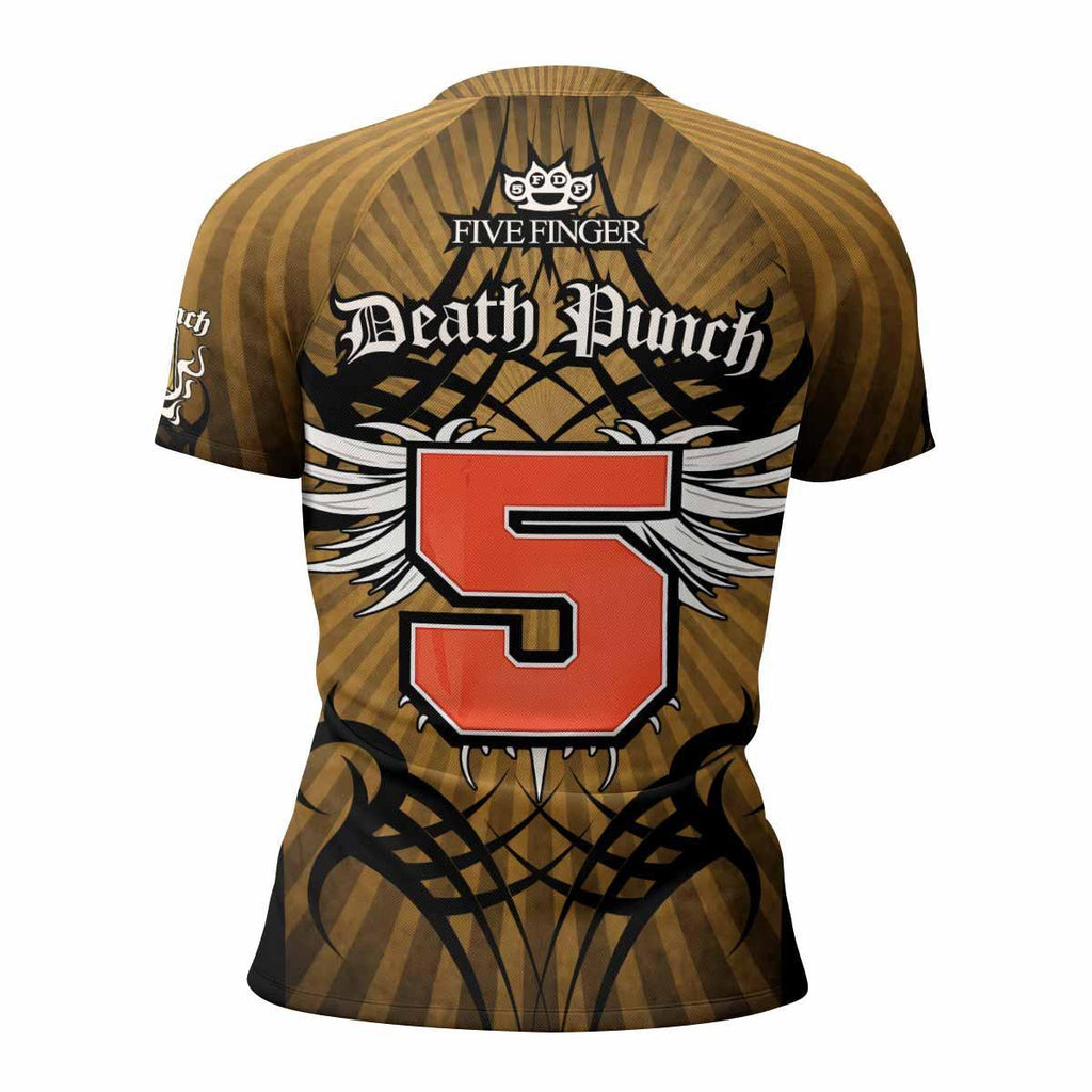 Five Finger Death Punch Gold V Rash Guard