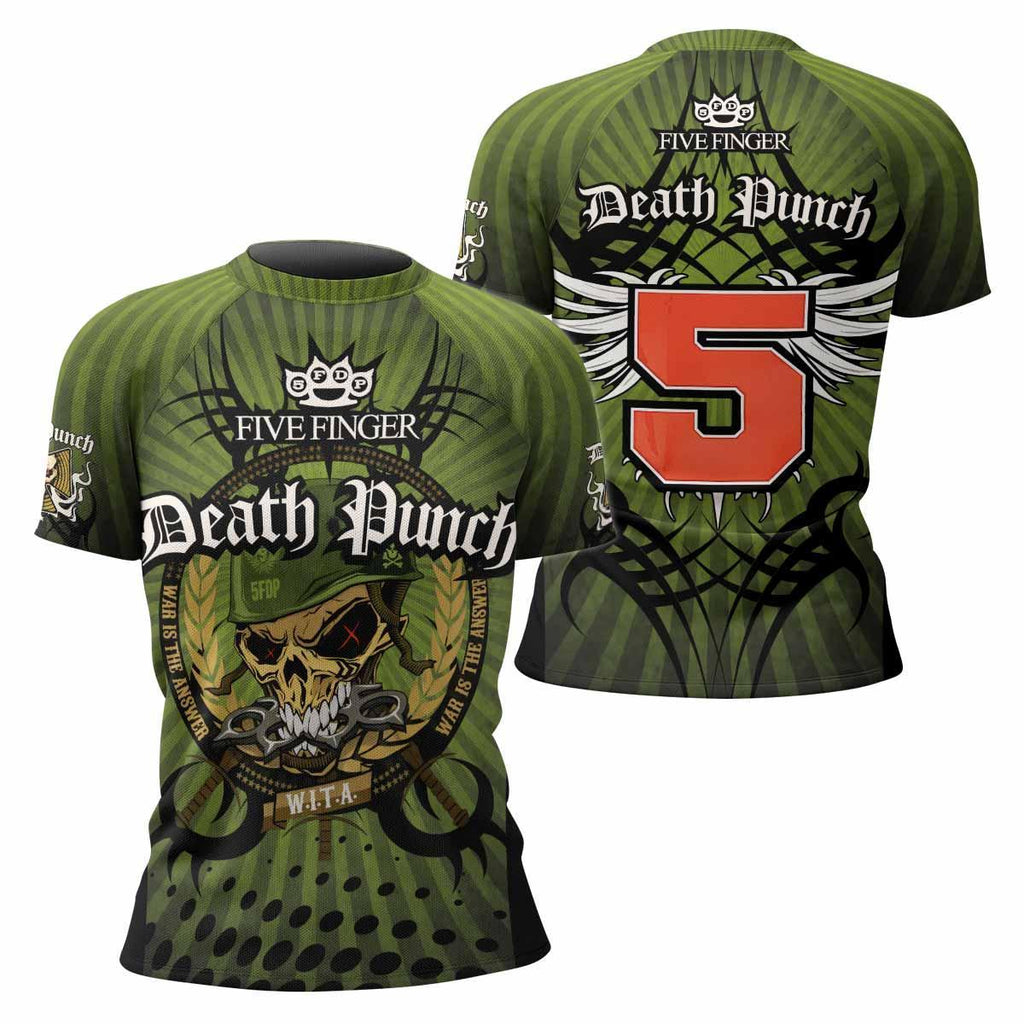 Five Finger Death Punch Green V Rash Guard