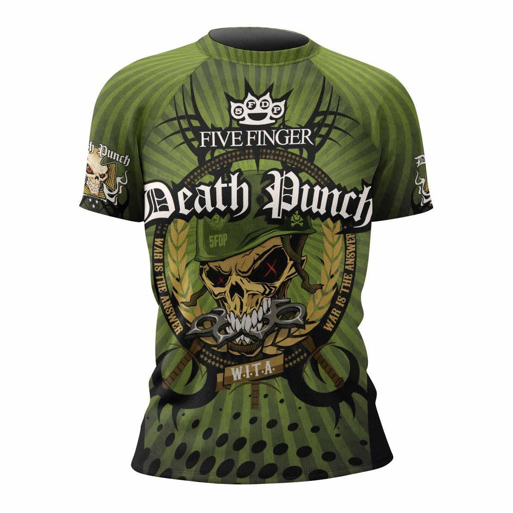 Five Finger Death Punch Green V Rash Guard