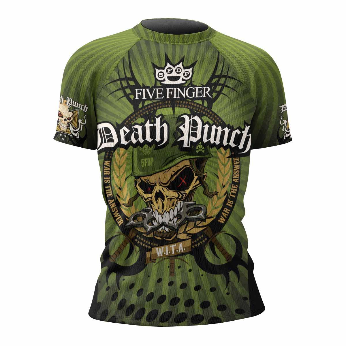 Five Finger Death Punch Green V Rash Guard