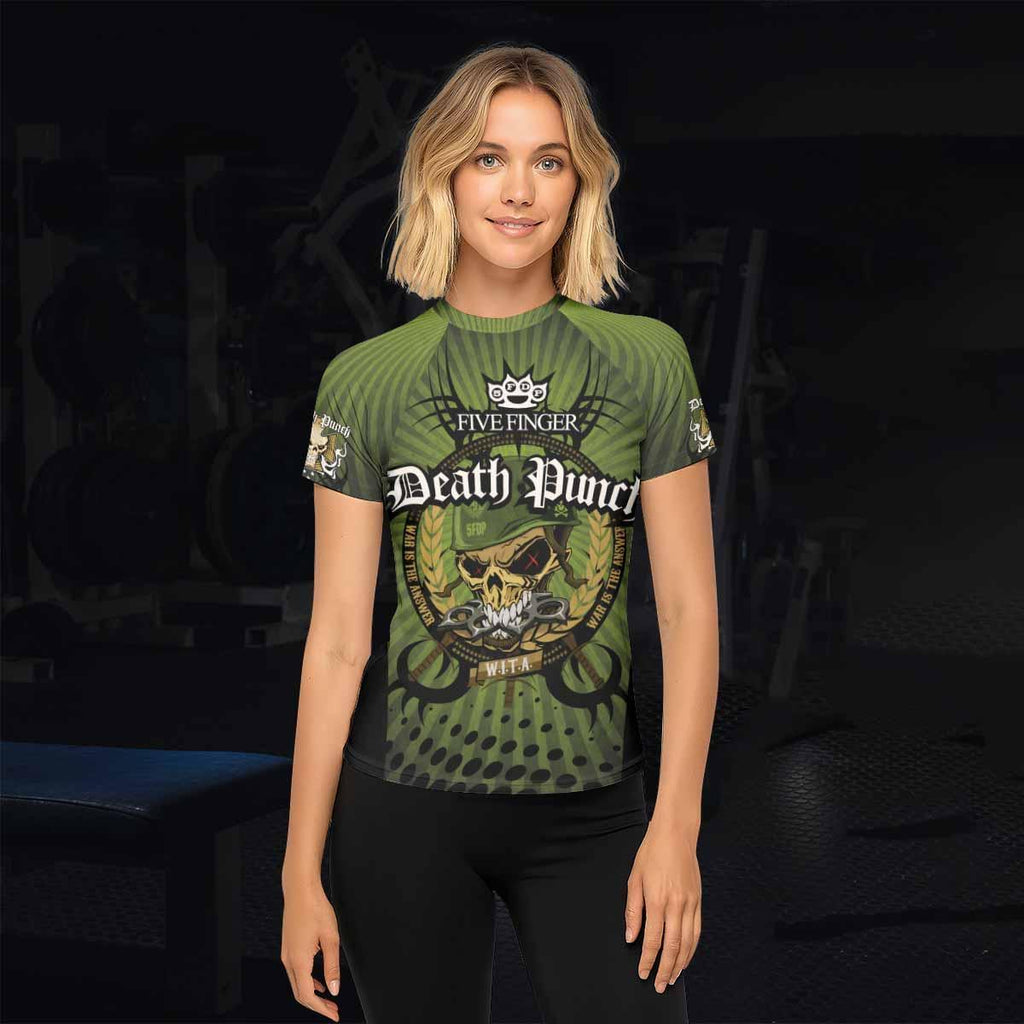 Five Finger Death Punch Green V Rash Guard